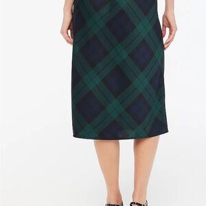 Jcrew factory plaid slip skirt